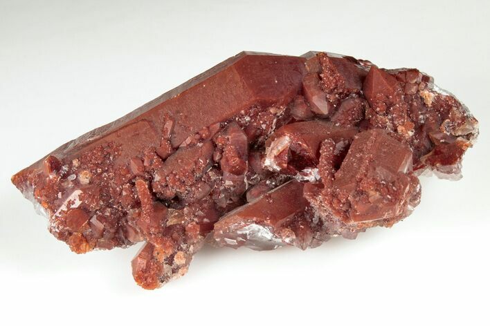 3.9" Natural Red Quartz Crystal Cluster - Morocco